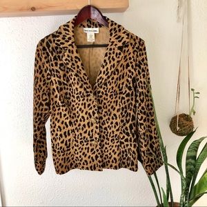 David Benjamin Vintage Cheetah Print Blazer